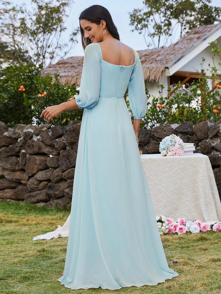 Robe invitée mariage bleu ciel