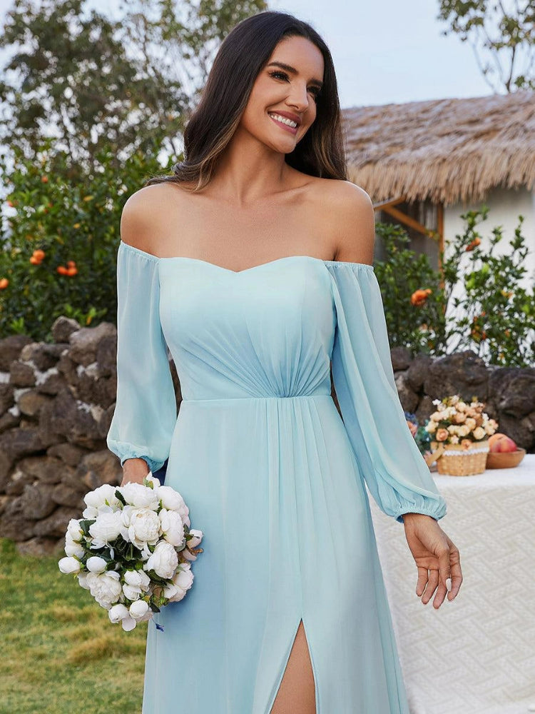Robe invitée mariage bleu ciel